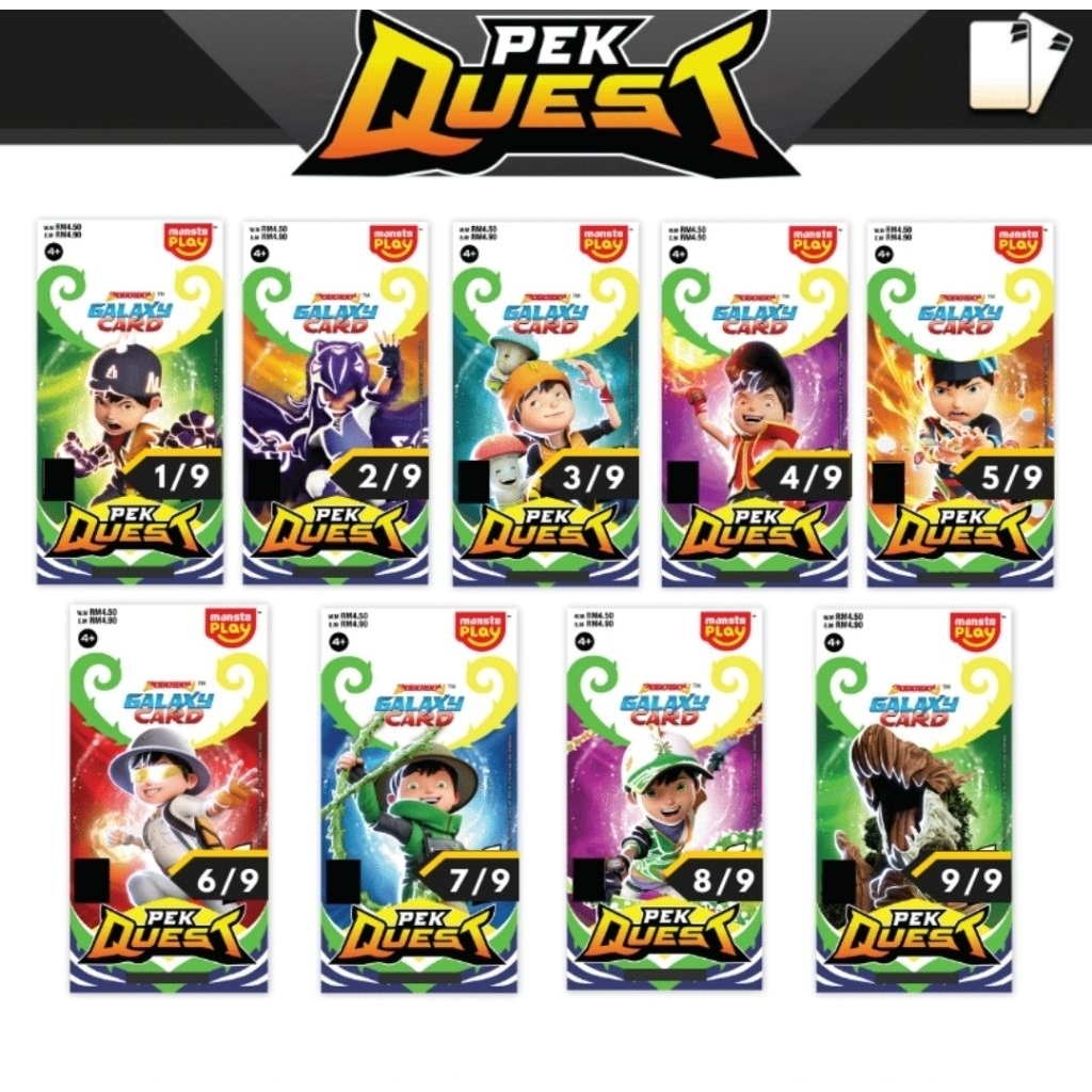 Pek Quest – BoBoiBoy Galaxy Card Set (54 KAD)