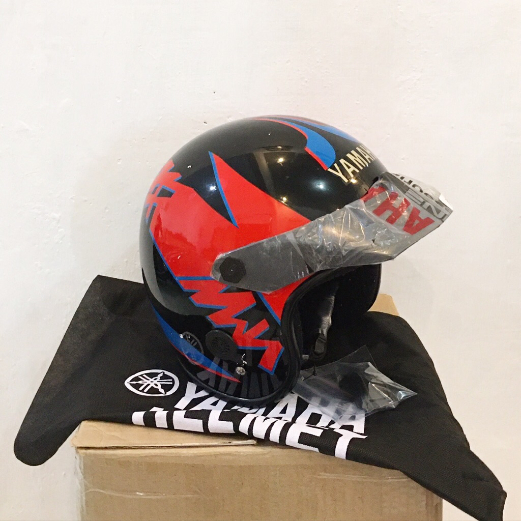 (SOLDOUT❌) HELM YAMAHA LAWAS HITAM MERAH RARE MULUS ORIGINAL