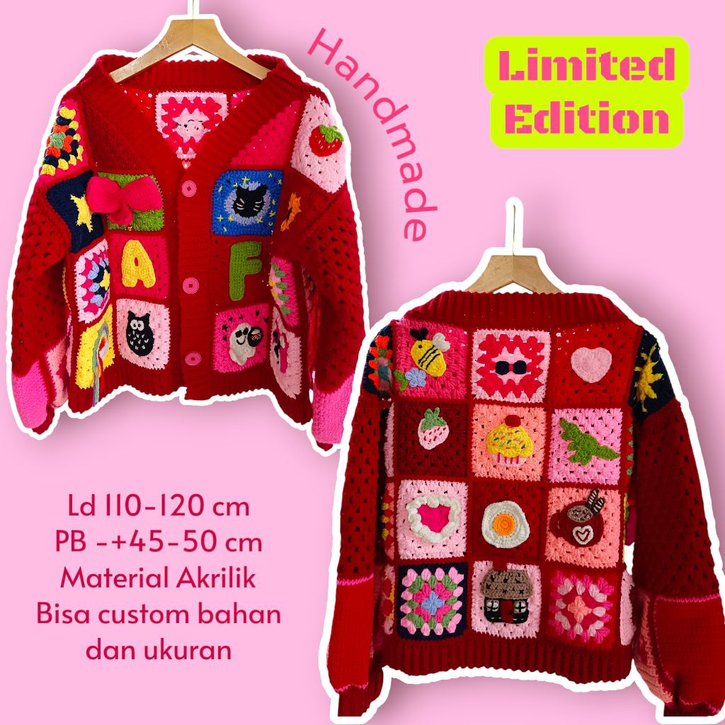 Sweet Cardigan Crochet Handmade | Kardigan Rajut