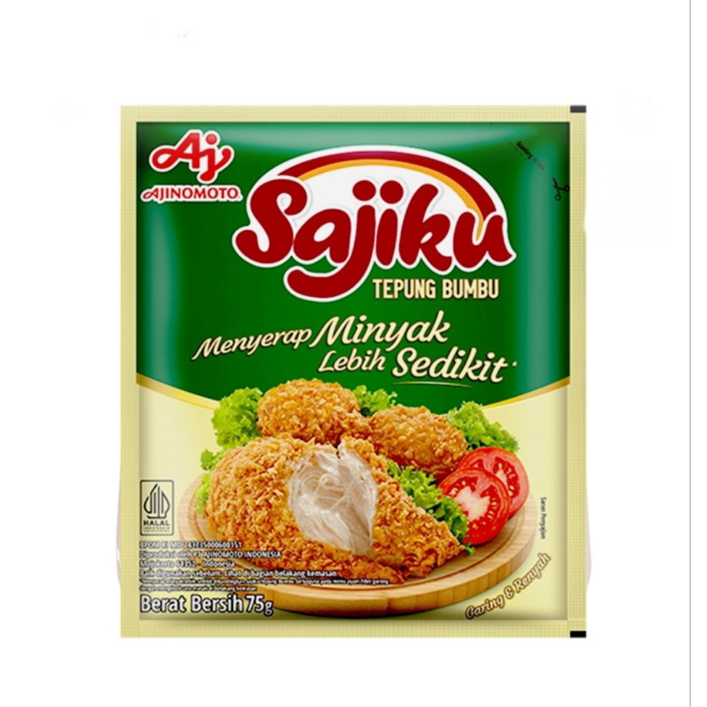 

Ajinomoto sajiku tepung bumbu absorb pack 75 gram