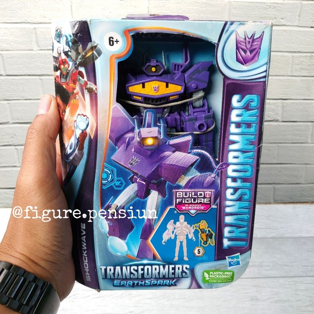 HASBRO TRANSFORMERS SHOCKWAVE DELUXE EARTHSPARK BUILD MANDROID ACTION FIGURE