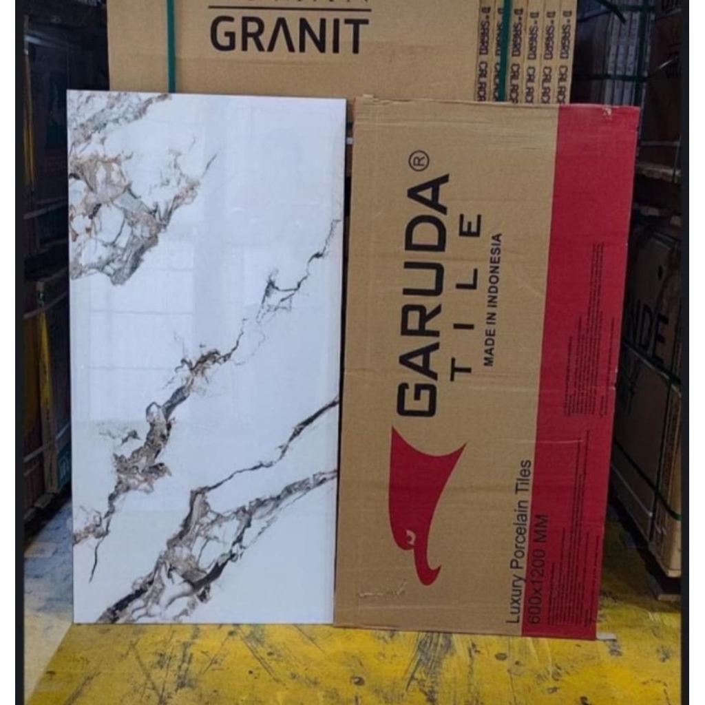 Granit lantai 60x120.Delta White/Garuda