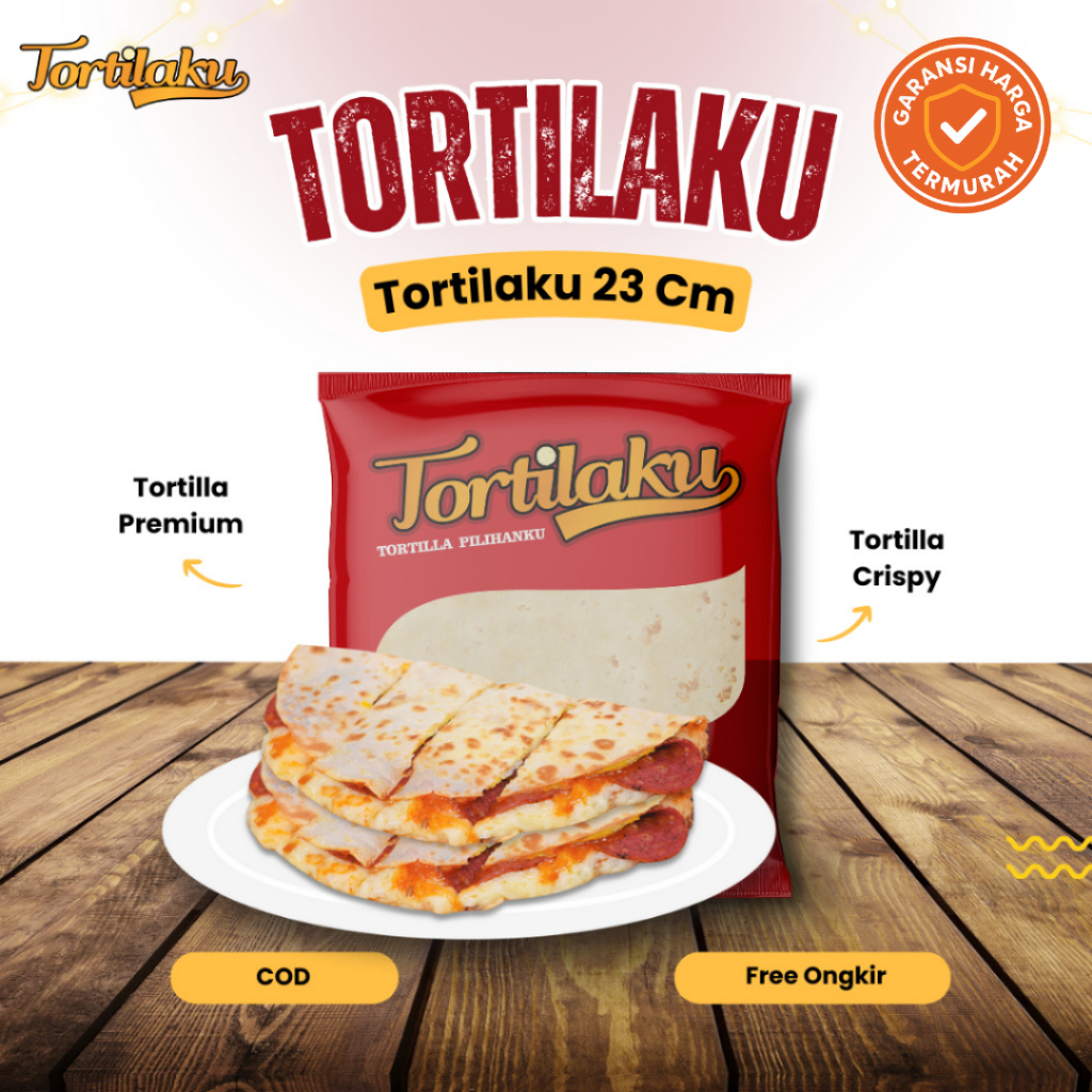 

TORTILAKU PREMIUM 23 cm isi 20 Pcs | Kulit Kebab Kualitas Premium, Kulit Tortilla Frozen Food