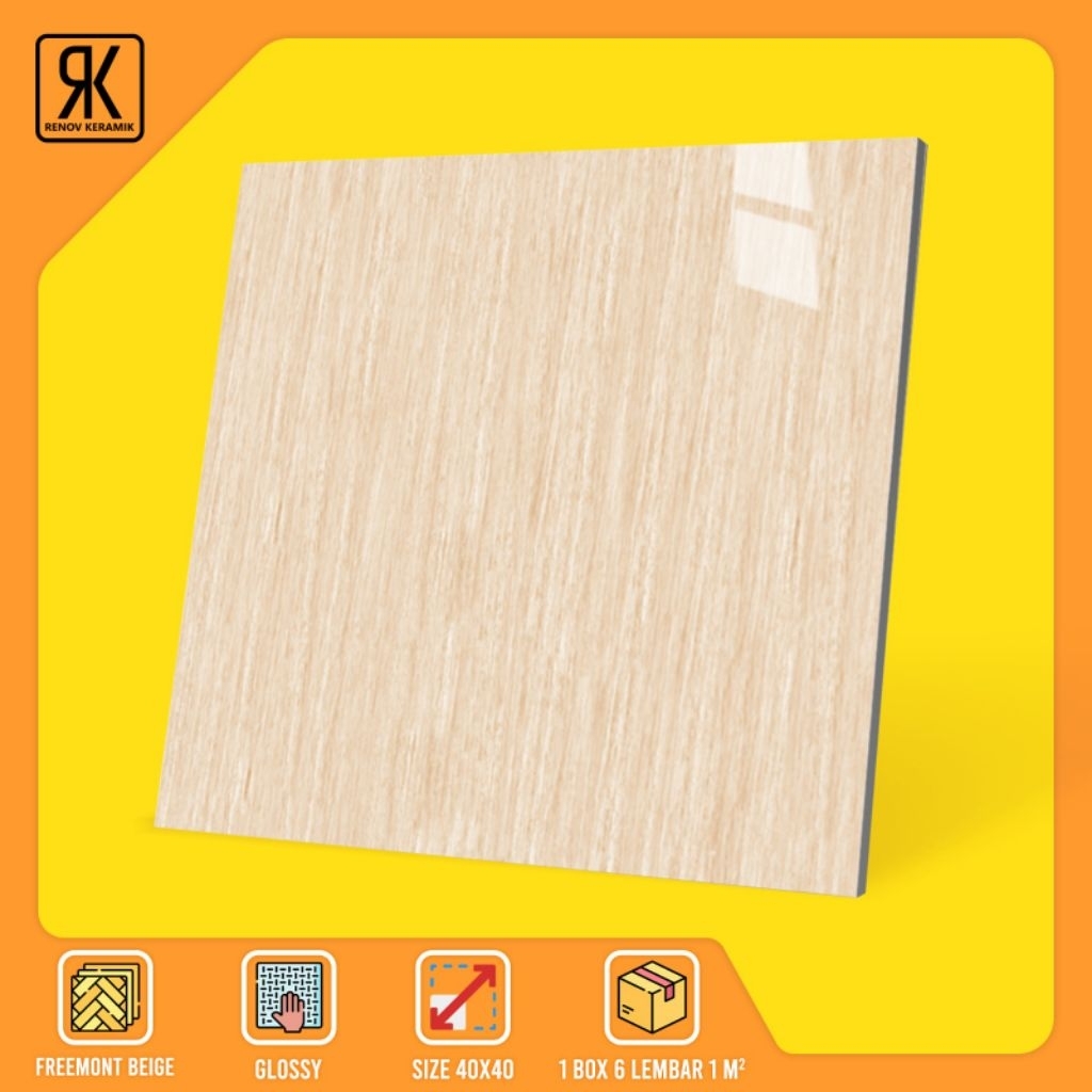 KERAMIK LANTAI GLOSSY FREMONT 40X40