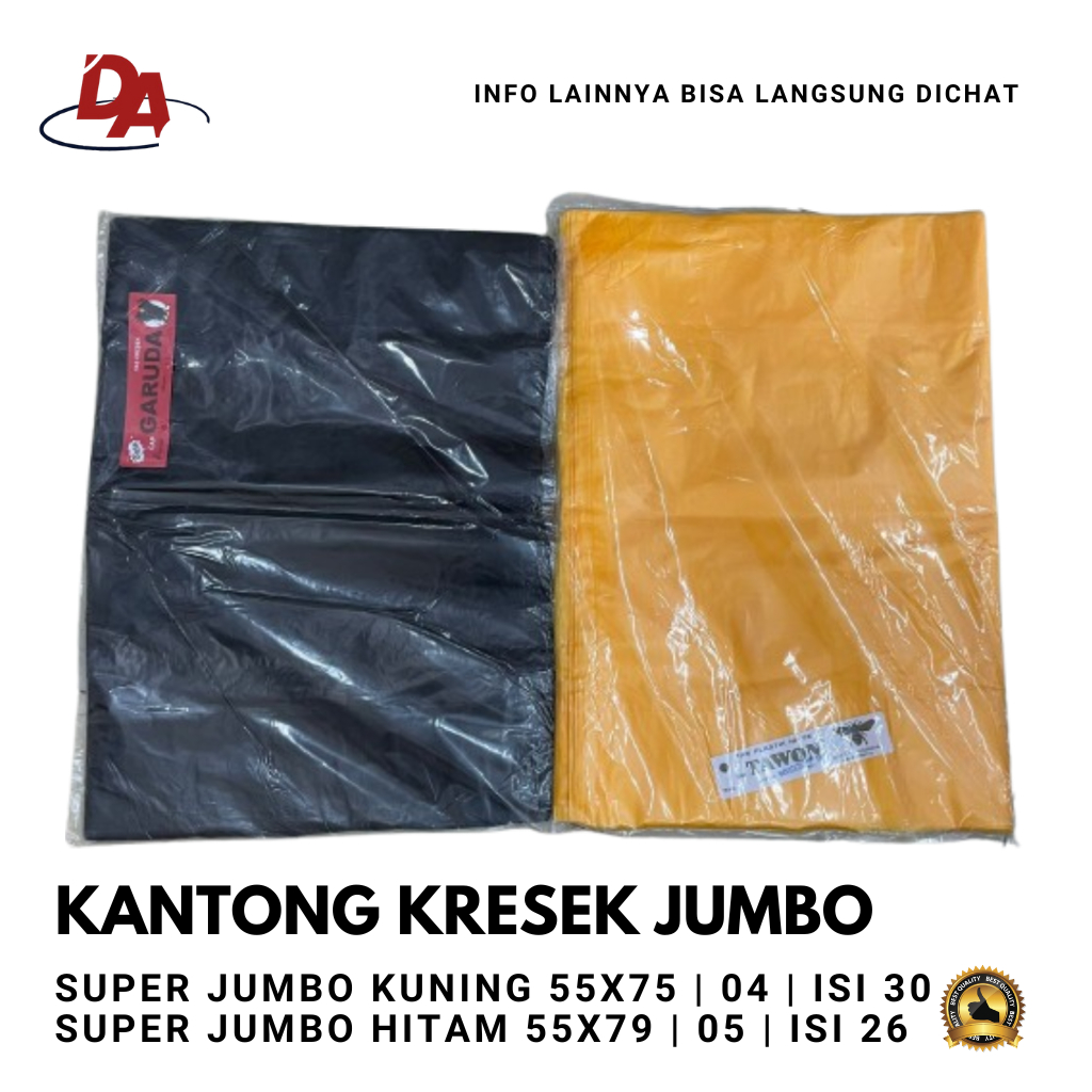 Kantong Kresek Super Jumbo - Kresek Jumbo - Kantong Plastik - Kresek Kuning - Kresek Hitam