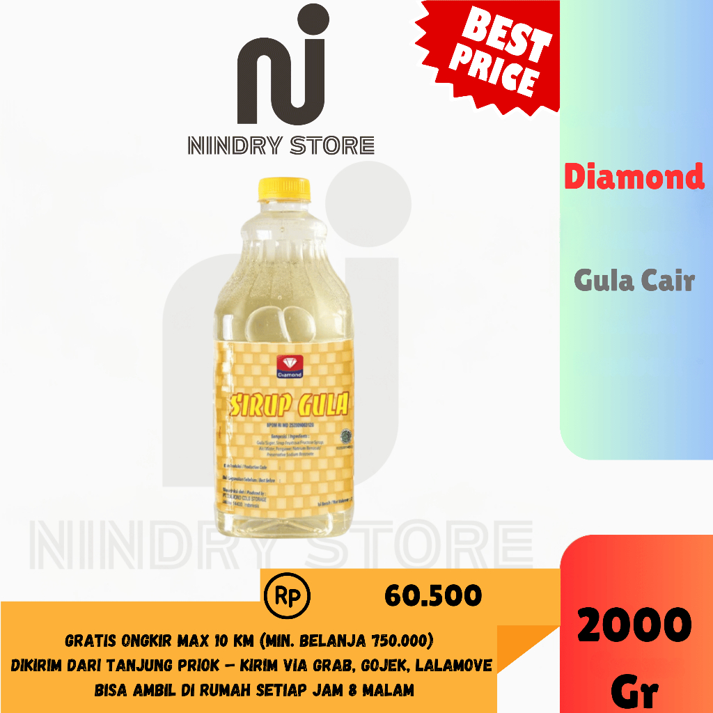 

Diamond Gula Cair 2 Liter – Liquid Sugar Praktis untuk Minuman & Masakan | Nindry Store