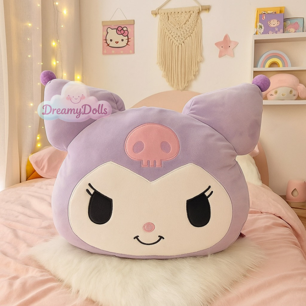 DreamyDoll's Bantal Boneka Kuromi Plush Toy Lovely Japanese Style Sofa Pillow Gift Girl