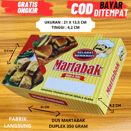 

Dus Martabak Telor Dan Martabak Manis Box 21 x13,5 x4,2 cm