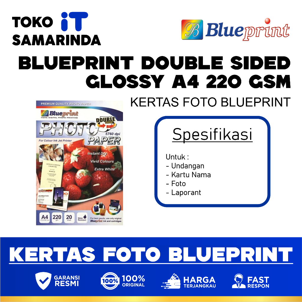 

Blueprint Paper Doublesided Glossy A4 220gsm