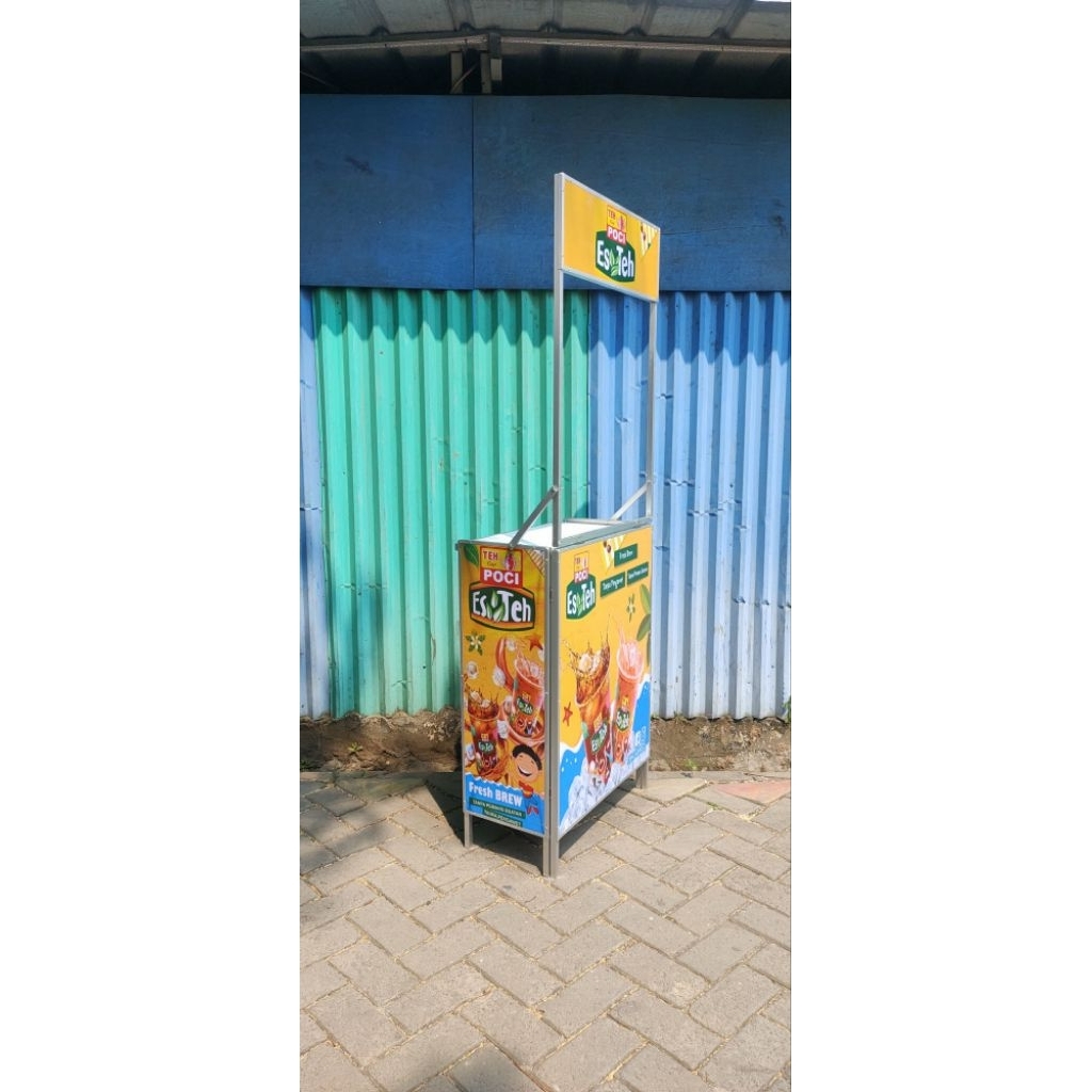 Booth Portable lipat  jualan/ booth portable murah promo/ meja kompor 1 tungku/ meja kompor lipat