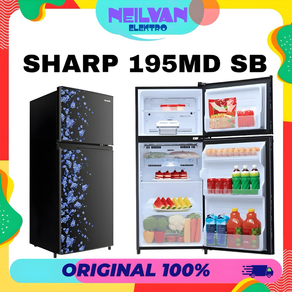 Kulkas sharp 2 pintu non salju terbaru 195 md sb kulkas 2 pintu sharp