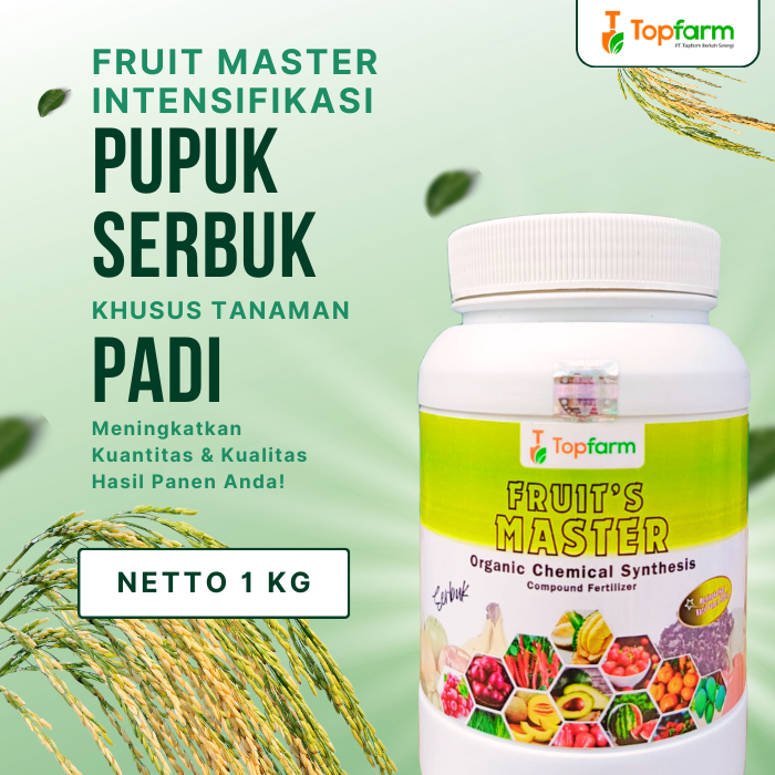 Pupuk Serbuk Topfarm / Pupuk Pembobot Bulir Padi / Pupuk Pelebat Buah Padi / Pupuk Anakan Padi Agar 