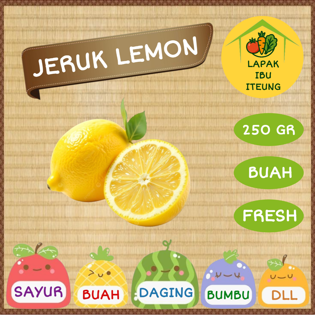 

JERUK LEMON INSTAN BANDUNG 1/4KG 250GR SEGAR FRESH SAYUR SAYURAN PASAR