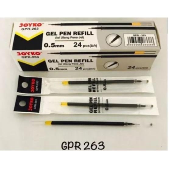 

1 Pack (24 PCS) Refil isi ulang pulpen Joyko kode GPR 200 & GPR 263