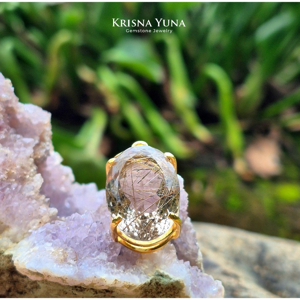 Natural Rutilated Quartz Pendant