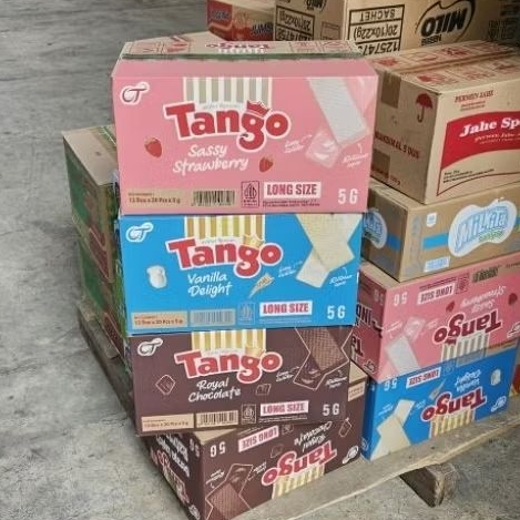

ED 03.26 CTN 12*20*5GR - WAFER TANGO ISI 240 PCS RASA COKLAT STRAWBERRY VANILA / TANGGO WAFER