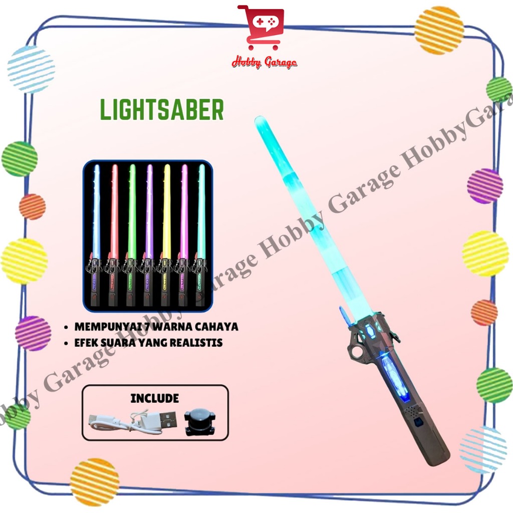 Pedang Lightsaber Mainan Anak 2 In 1 Laser Light Saber Led Lampu Suara Cosplay