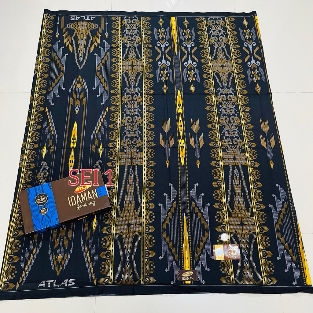 SARUNG ATLAS IDAMAN MOTIF BHS IDAMAN KEMBANG 555 / ATLAS IDAMAN HARMONI / SARUNG ATLAS MURAH