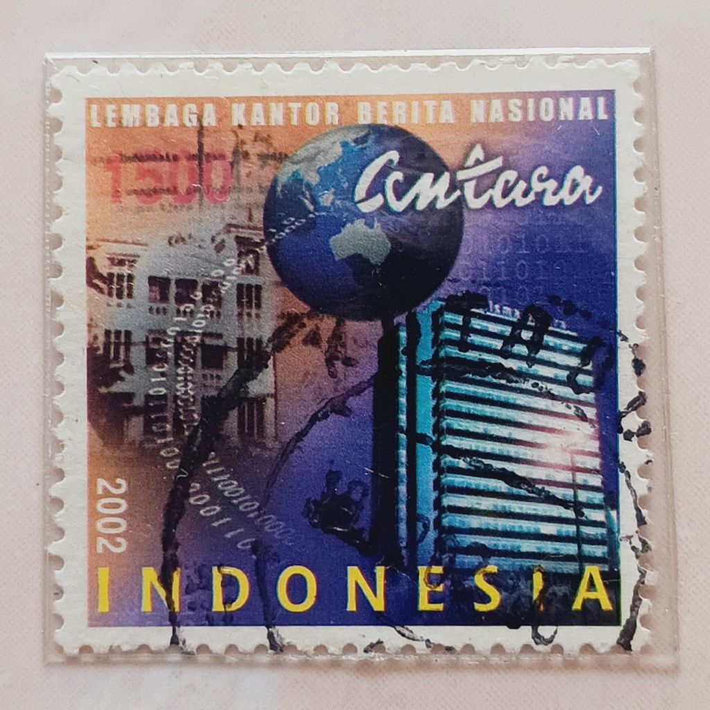 

(AF) Perangko Indonesia 2002 Kantor Berita Antara Single Set 1.500 rupiah Used