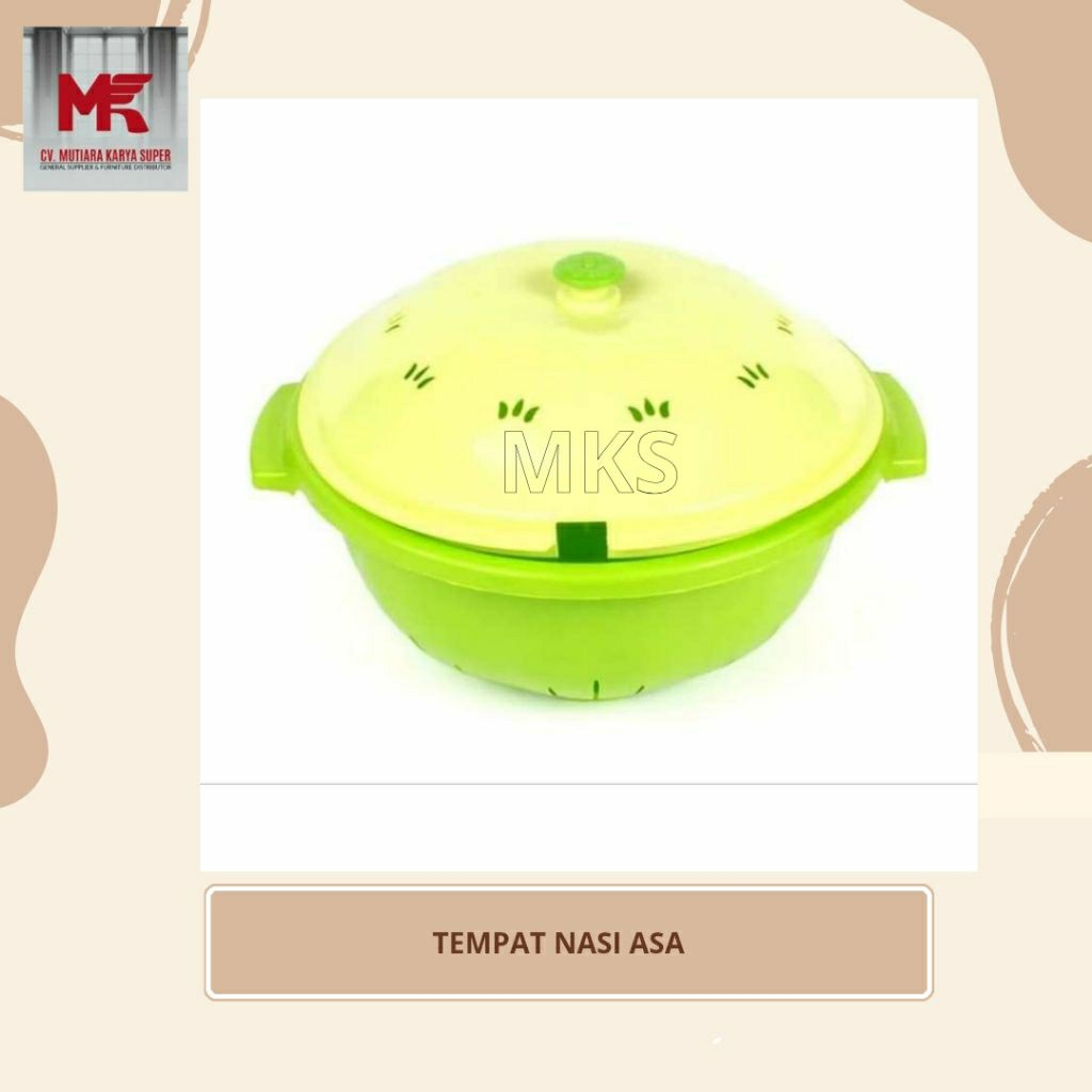 TEMPAT NASI ASA | WADAH NASI PLASTIK | BAKUL NASI PLUS TUTUP