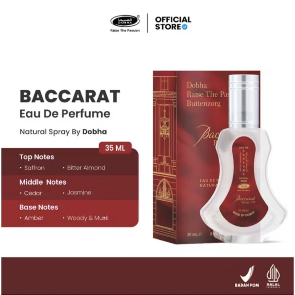 Parfume BACCARAT spray 35 ml original by Dobha grosir murah