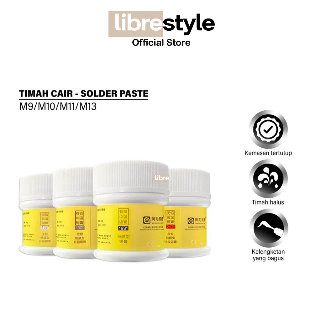 Amaoe M9/M10/M11/M13 Timah Pasta - M9 217°C - M10 183°C - M11 138°C - M13 190°C / Timah Cair / Jump 