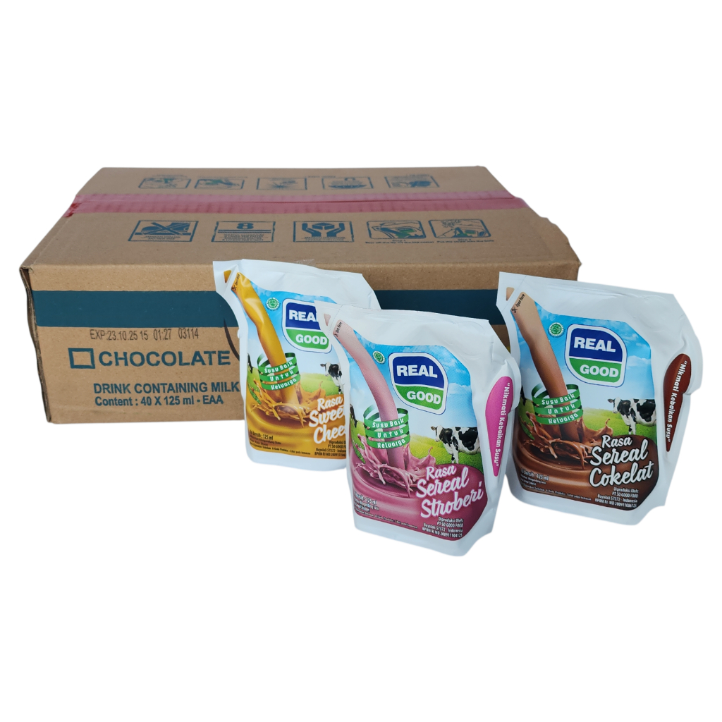 

Susu UHT Real Good POUCH KARTON - Netto 125 mL x 40 pcs