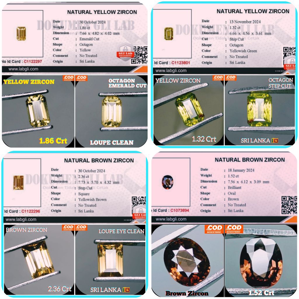 NATURAL BATU PERMATA ZIRCON (FREE MEMO) B007