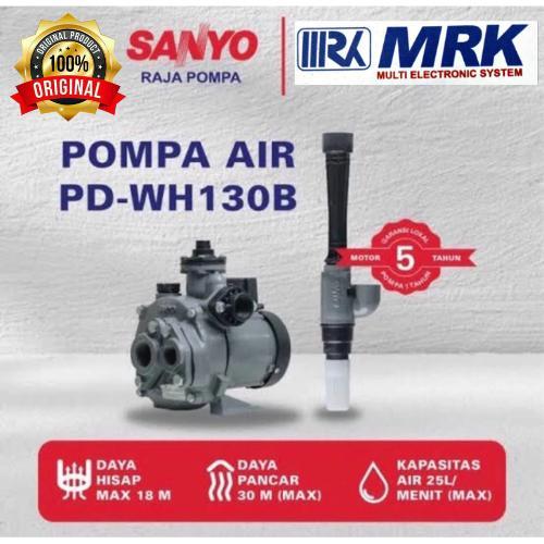 POMPA SANYO PDWH130B SUMUR DALAM NON AUTO SANYO Pompa Air PD-WH130B Non Otomatis Extra Strong 125 Wa