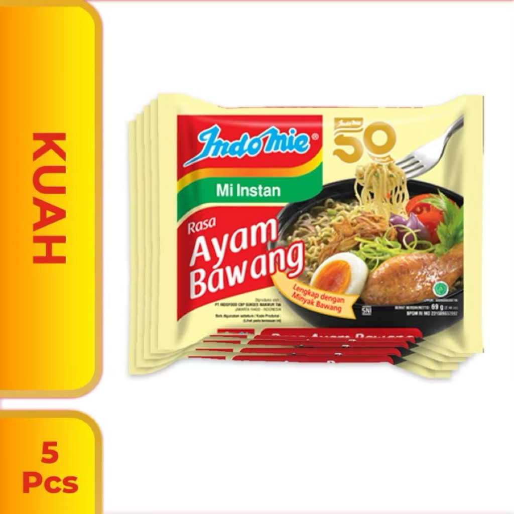 

Paket 5 pcs Indomie Kuah Rasa Ayam Bawang