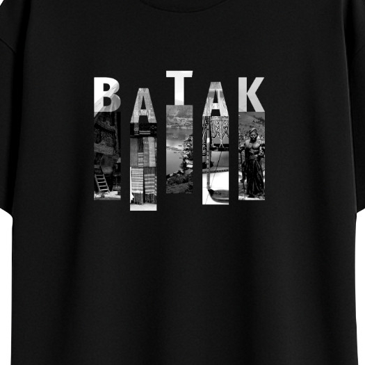 BATAK MONOKROM Kaos Batak Pakaian Pria & Wanita Bahan Cotton Combed 24s