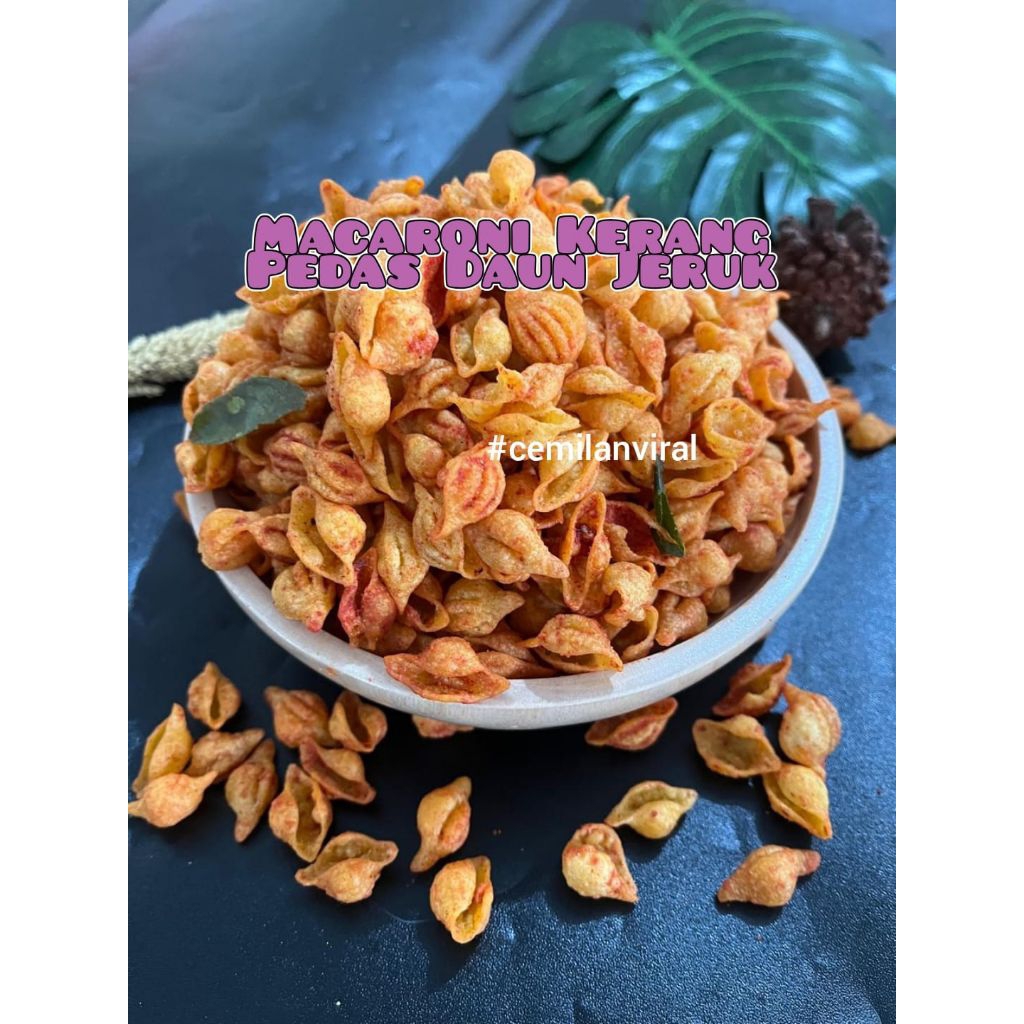 

Cemilan Viral Macaroni Kerang Pedas Daun Jeruk Gurih Renyah Food Snacks Kering Makanan Keripik Makaroni
