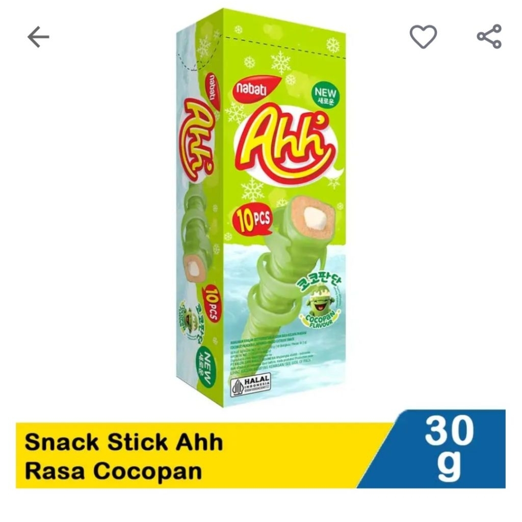 

Nabati Snack Stick Ahh Cocopan 30G