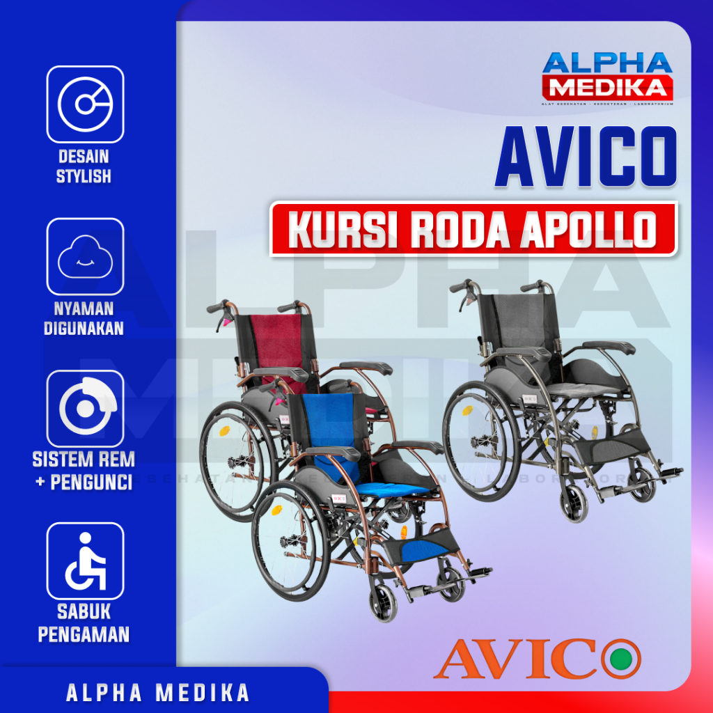 AVICO - Kursi Roda Avico APOLLO / Kursi Roda Traveling Aluminium