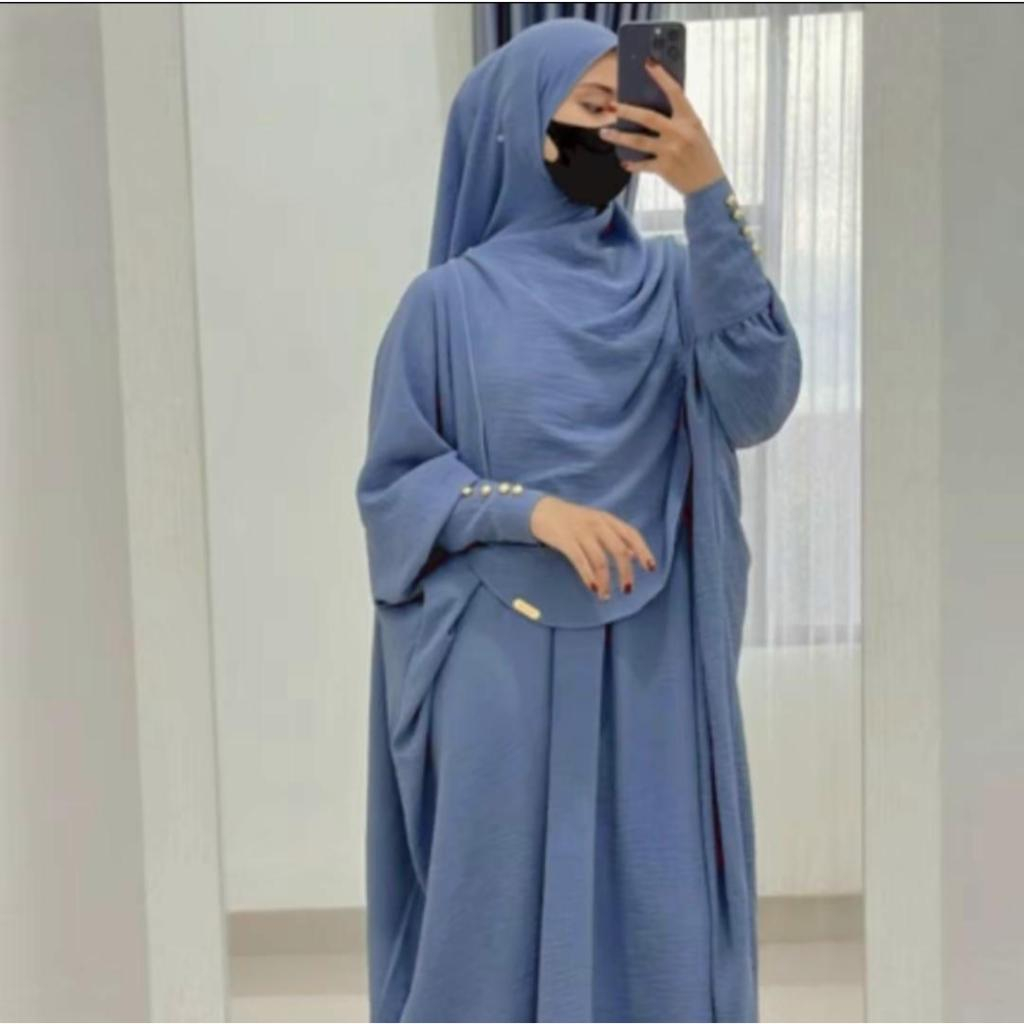 Bandoeng Style - Gamis Muslimah Non Label Busui Friendly – LD 120cm Panjang 140cm Gamis Polos Nyaman