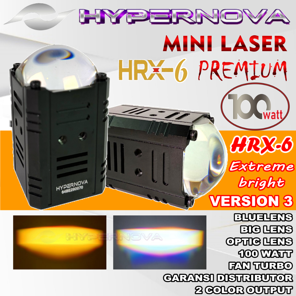 HYPERNOVA - ORIGINAL LAMPU TEMBAK MINI LASER HYPERNOVA HRX6 100 WATT 9-24 VOLT HRX 6