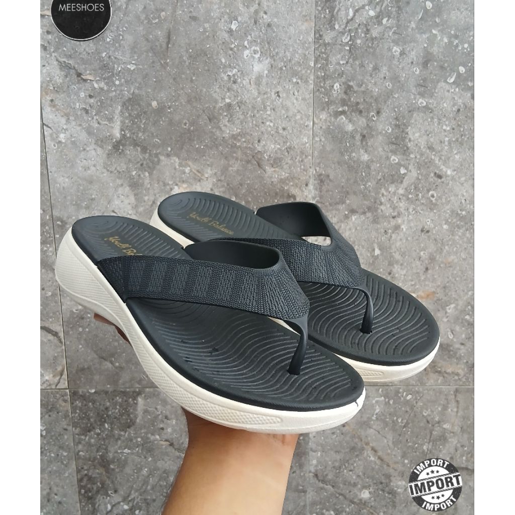 Sandal karet impor japit wanita anti air lentur dan anti selip