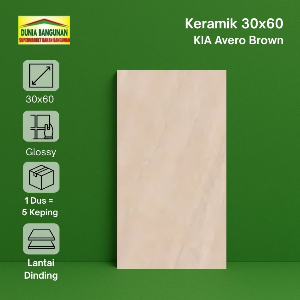 Keramik Dinding 30x60 KIA Avero Brown Cutting Keramik Dinding Doff