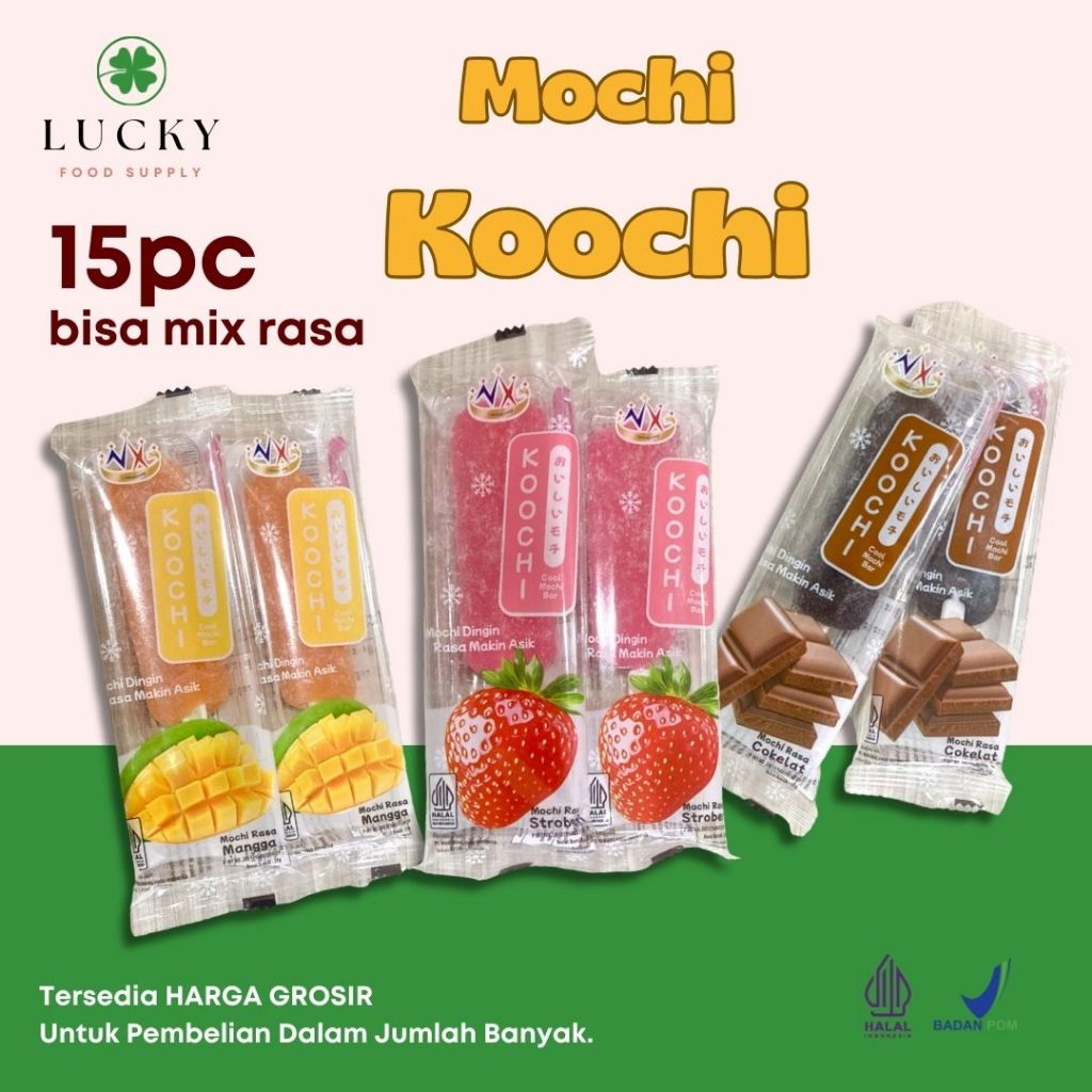 

Mochi Koochi Sticky 33gr/ Isi 15 pcs/Bisa Mix Rasa