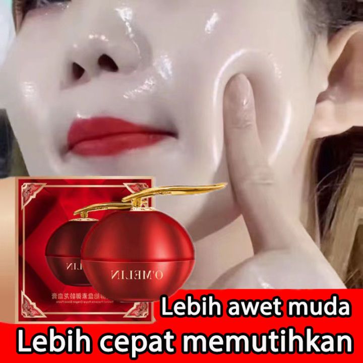 OMELIN Krim Pencerah Pemutih Wajah Pengecil Pelembab Night Cream Pore Tightening Cream Krim Eksfolia