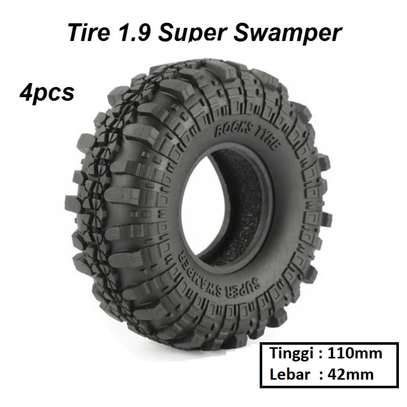 AX-4020 Super Swamper Austar 110mm 1.9 ban / Tire 1/10 axial rgt hsp