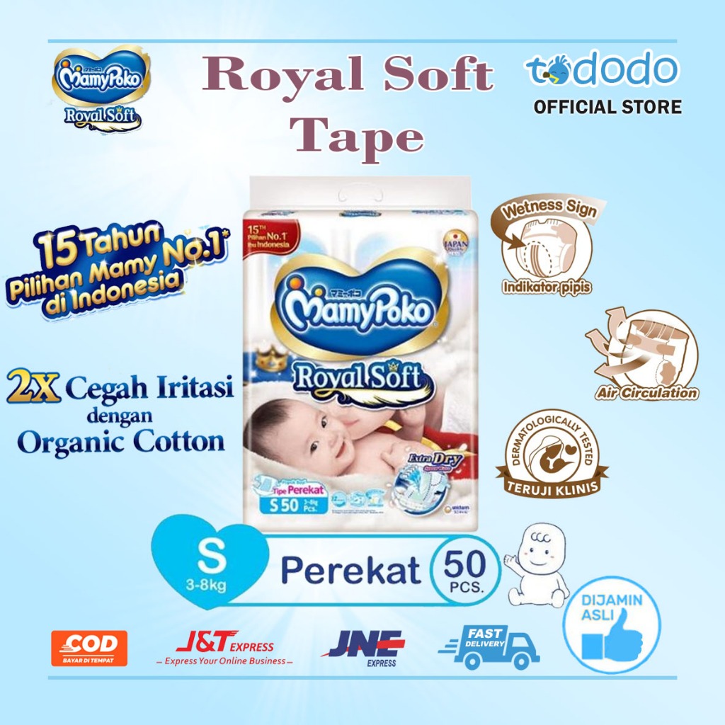 Mamy Poko Royal Soft Tipe Perekat S 50