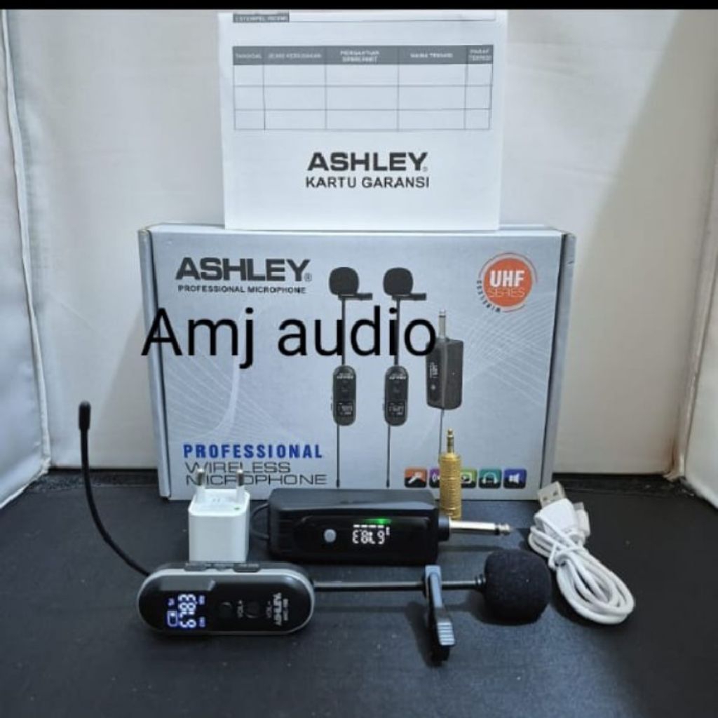 Mic wireless Ashley MRH 100,MRC 100,MRH 200,MRC 200 headset jepit original bando
