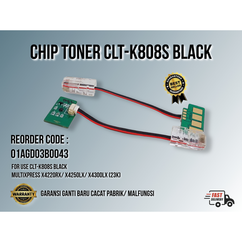 CHIP TONER BAG HITAM COLOR CLT K808S CLT 808 FOR MultiXpress X4220RX X4250LX X4300LX
