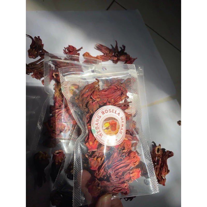 

Teh bunga rosela merah wedang rosela merah kering siap seduh