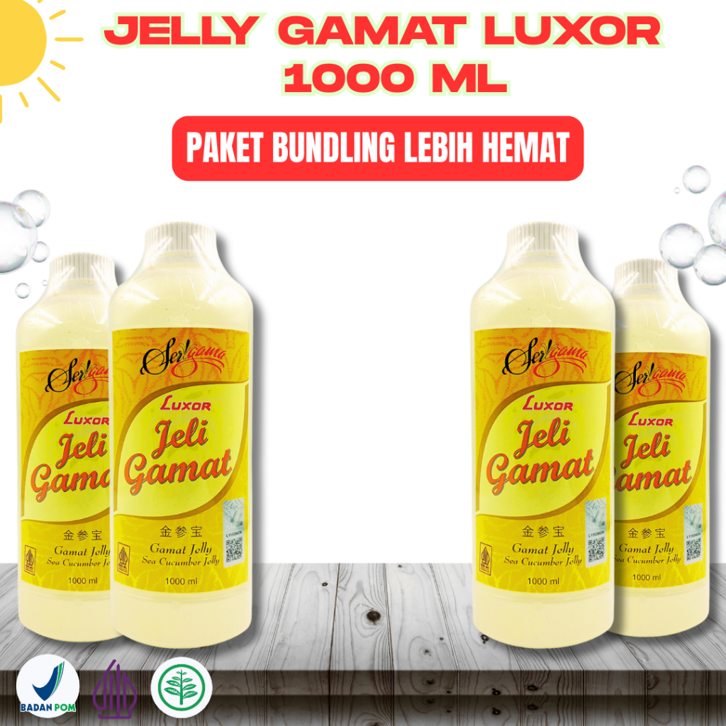 PAKET BUNDLING 2 BOTOL Jelly Gamat Luxor 1000 ML Asli Original Made In Malaysia
