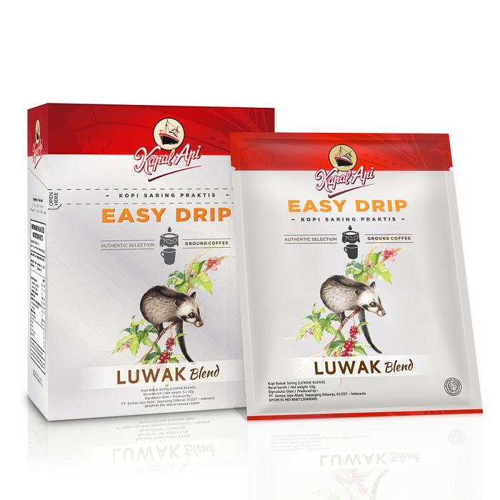 

Kapal Api Luwak Blend Easy Drip Box isi 5 Sachet @ 10 Gram Kopi Drip