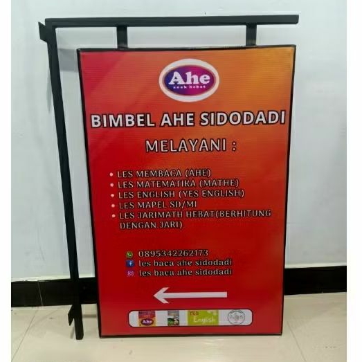 

Papan nama usaha ukuran 40 x 60 tempel dinding dan tempel tiang