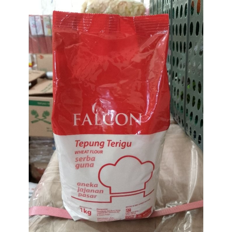 

Tepung Terigu Falcon Merah Serbaguna ( Protein Rendah ) 1 kg