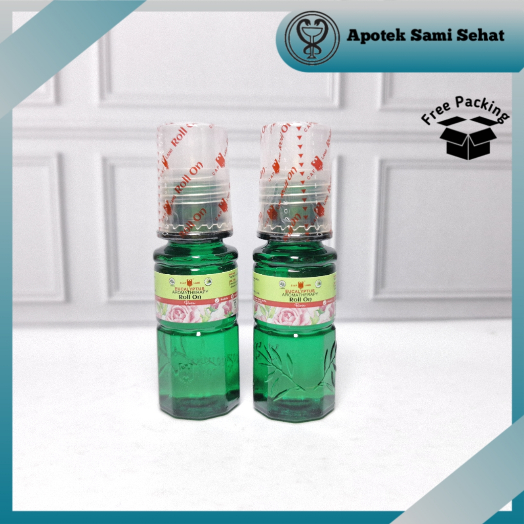 2 BOTOL  ROLL ON ROSE AROMATHERAPY CAP LANG 15 ML